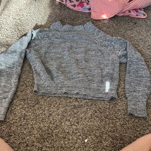 Free People Gray Cowl Neck Sweater